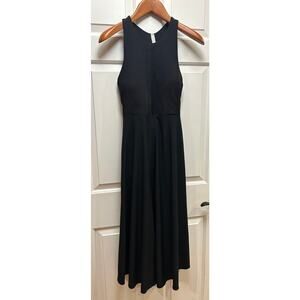 Athleta Winona Midi Racerback Dress with a Keyhole Cutout in Black, Size M